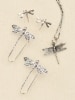 Sterling Silver Dragonfly Drop Earrings