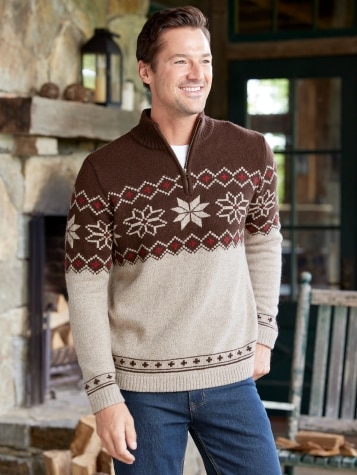 Orton Brothers Lodge Half-Zip Oatmeal Pullover
