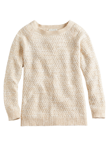 Ella Simone Cotton and Linen Boatneck Sweater