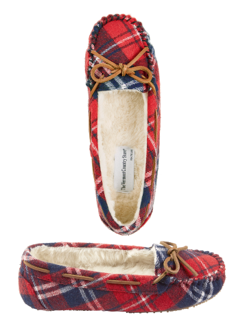 Plaid Cabin Moccasins for Women 