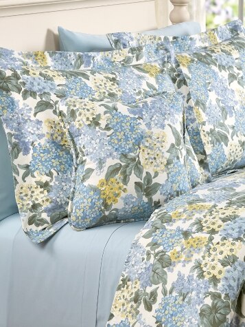 Blooming Hydrangea Throw Pillow