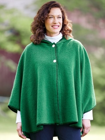 Fleece cape coat clearance