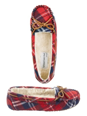 Plaid Cabin Moccasins for Women 
