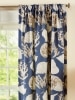 Seascape Toile Lined Rod Pocket Curtains