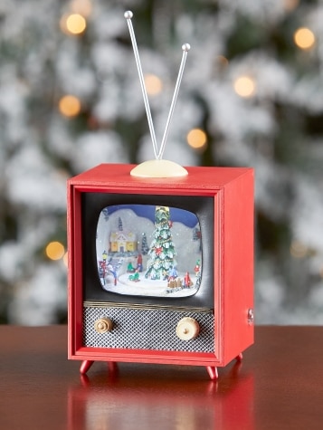 Holiday Skaters Musical Christmas LED Television Decoration