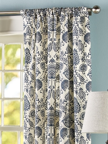 Country Floral Rod Pocket Curtains