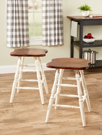 Solid Wood Counter Stool, Set of 2