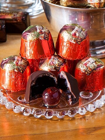 Red Foil Wrapped Asbach Brandy Cherry Cordials