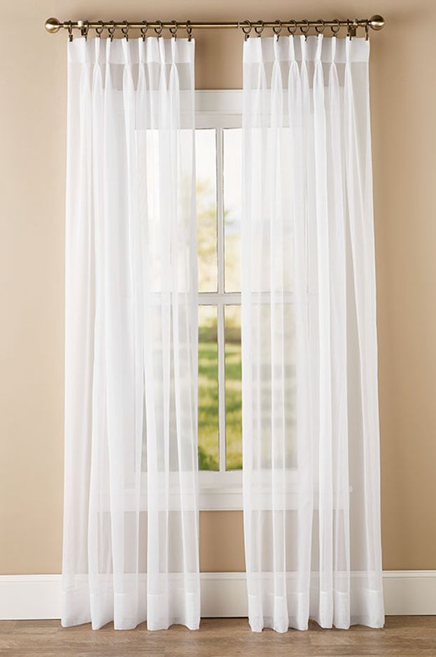 Classic Sheers 72 Inch Pinch Pleat Curtains