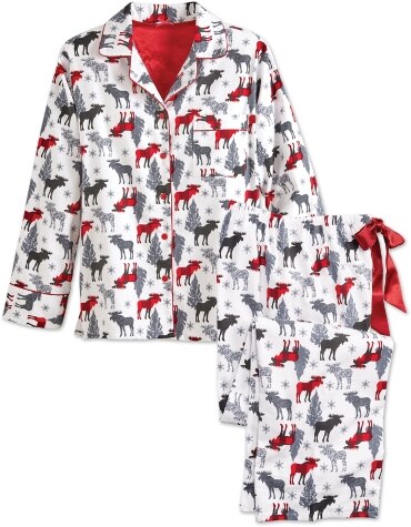 Women's Moose-on-the-Loose Flannel Pajamas
