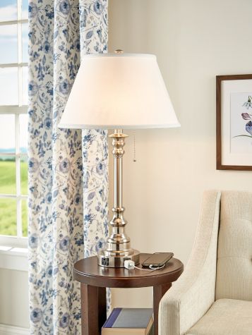 Dual-Outlet Table Lamp