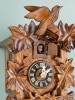 Hand-Carved Golden Walnut Mechanical Cuckoo Clock
