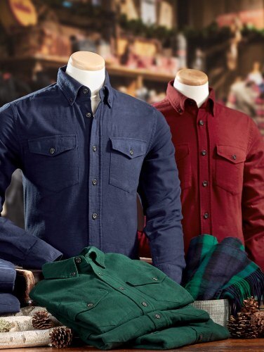 Mens Lightweight Cotton Chamois Shirt Relaxed Fit Button Down