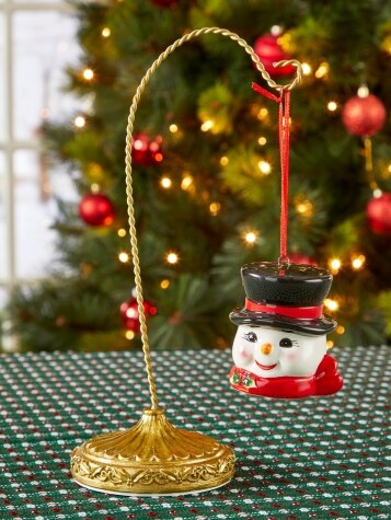 Single Christmas Ornament Metal Pedestal Stand