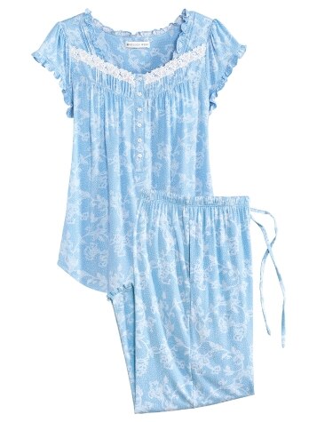 Eileen West Lace-Print Modal Pajamas