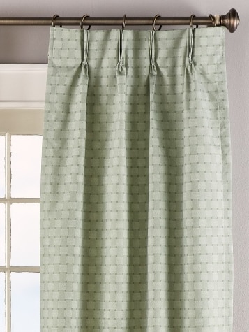 Tonal Check Lined 48 Inch Pinch Pleat Curtains