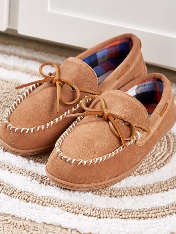 Mens All Season Moccasins Indoor Outdoor Slippers