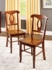 Solid Wood Keyhole-Back Chair, Set of 2