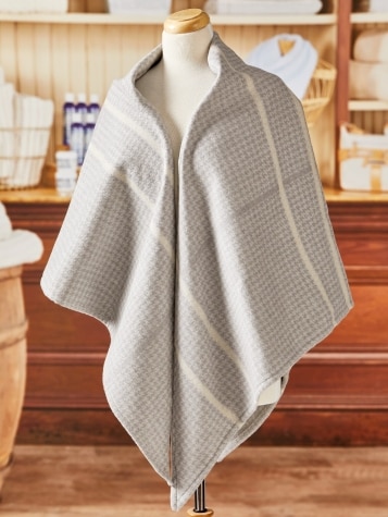 Houndstooth Ultra-Soft Cotton Shoulder Wrap Throw Blanket