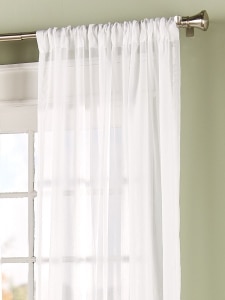 Weighted Corded Hem Sheer Dual Rod Pocket Panel