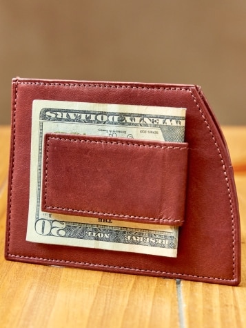 Men's Leather Front Pocket Money Clip