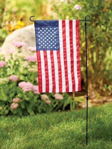 American Flag Garden Banner With Hanger