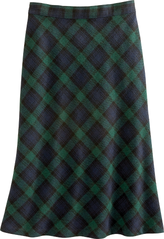 Easy-Care Tartan Skirt for Women 