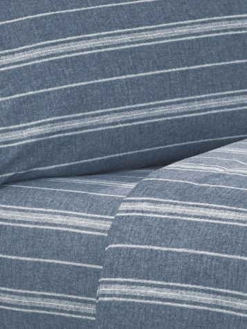 Heathered Stripe Portuguese Flannel Sheet Set