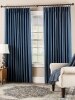 Solid Cotton Duck 96 Inch and 144 Inch Pinch Pleat Curtains