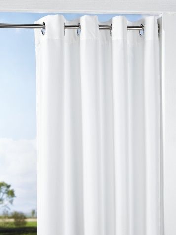 Seascape Indoor/Outdoor Solid Grommet Top Sheer Curtains