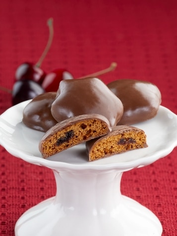 German Gingerbread With Cherry Preserves and Milk Chocolate