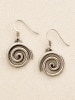 Pewter Spiral Drop Earrings in Silver Color