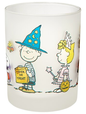 Peanuts Frosted Halloween Glass, Set of 2