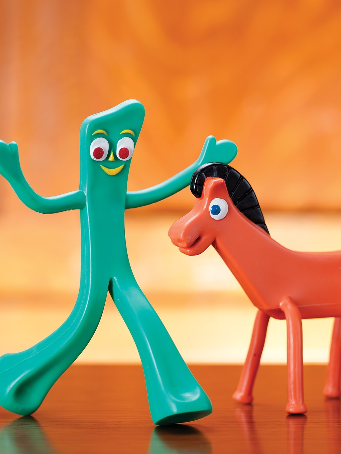 Vintage Original Gumby And Friends Pokey Bendable Set Toy Kids Children Fig...