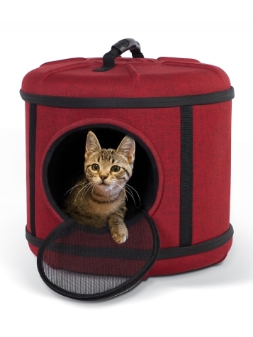 Dual Cat Carrier and Hideaway Hut