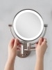 Wall Mount Cordless LED Lighted Makeup Mirror