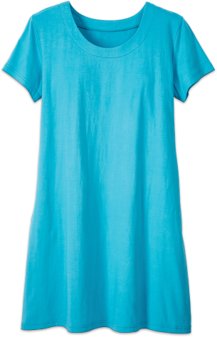 Knee-Length Everyday Dress in Turquoise