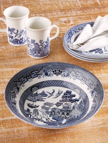 Blue willow serving bowl clearance