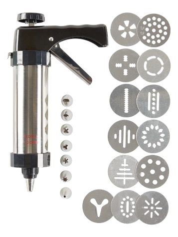 Stainless Steel Cookie Press With Icing Tips