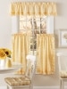 Classic Gingham Ruffles Rod Pocket Tiers In Yellow