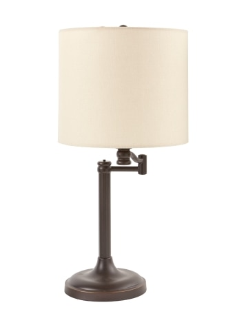 Benton Rubbed Bronze Swing-Arm Table Lamp