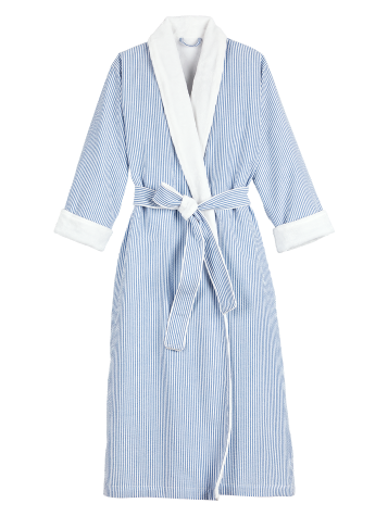 Women's Spa Plush Fleece-Lined Seersucker Robe