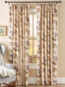English Garden Pinch Pleat Curtains 96, Curtains 96 Inches