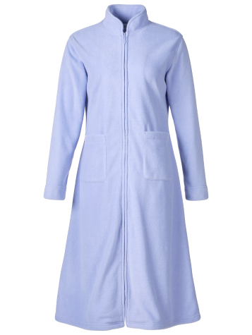 Women's Periwinkle Fleece Snuggler Zip-Front Robe 