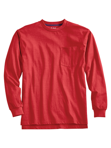 Orton Brothers Long-Sleeve Cotton T-Shirt in Red