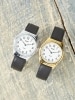 Men's Wind-Up Watch in Black and Gold 