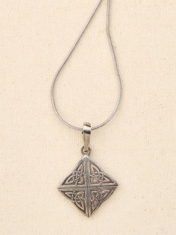 Pewter Celtic Knot Pendant Necklace