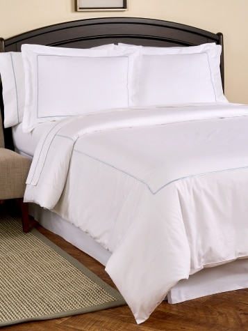 Marrow Stripe Cotton Percale Comforter Cover and Pillow Sham Set