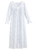 Eileen West Blue Crocus Flannel Nightgown