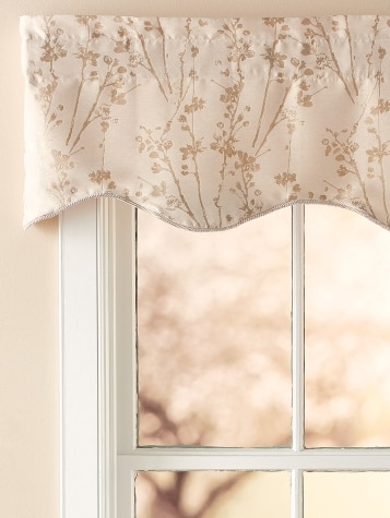 Shimmery Scenic Silhouettes Lined Rod Pocket Scalloped Valance